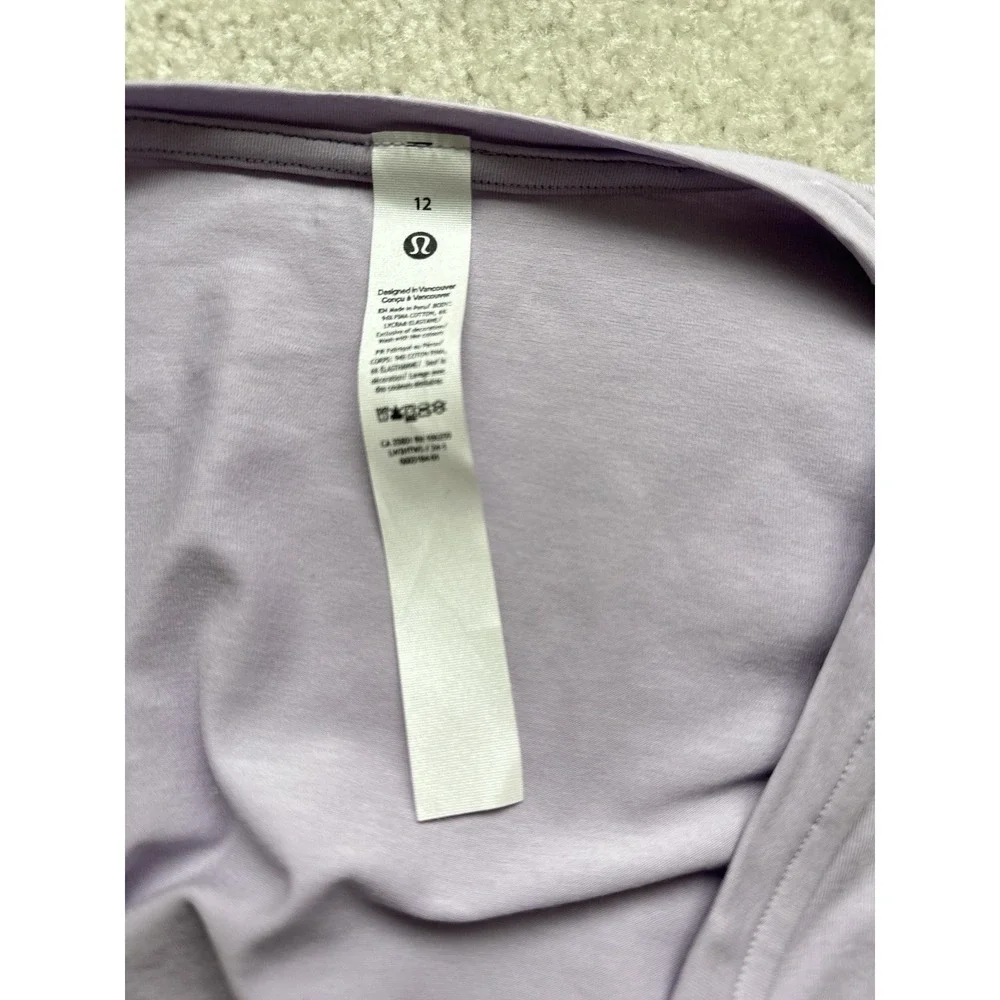 NEW Lululemon Back In Action Long Sleeve V-Neck Size 12 Purple